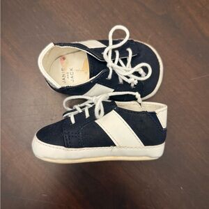 Janie and Jack Classic Navy and White Infant Sneakers